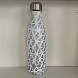S'well Silver and White Geometric Water Bottle 17oz - New